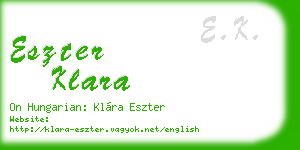 eszter klara business card