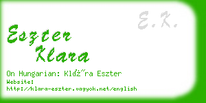 eszter klara business card